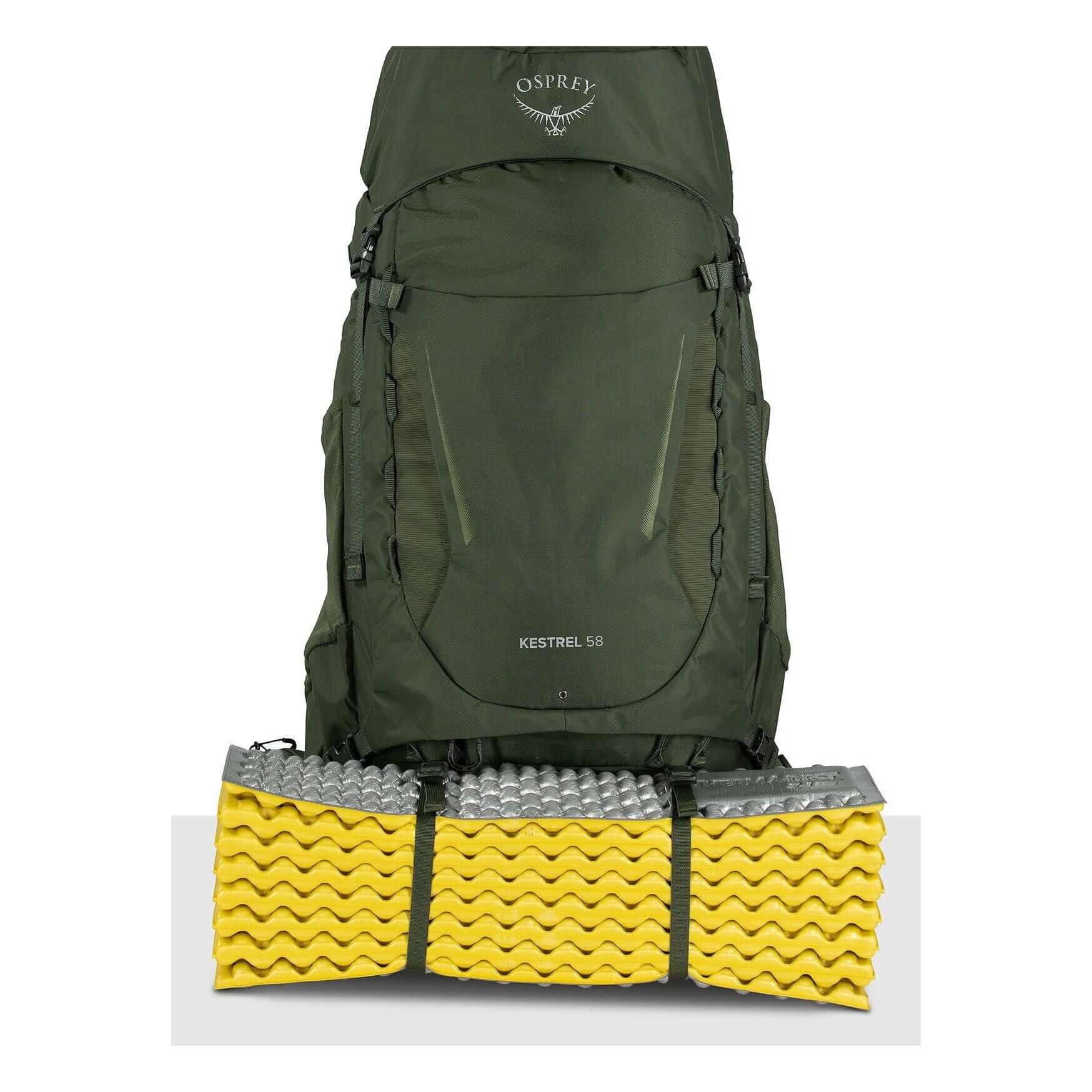 Osprey Kestrel 58 - Men backpack designed for rugged outdoor adventures, featured with durable fabric and essential gear compartments.