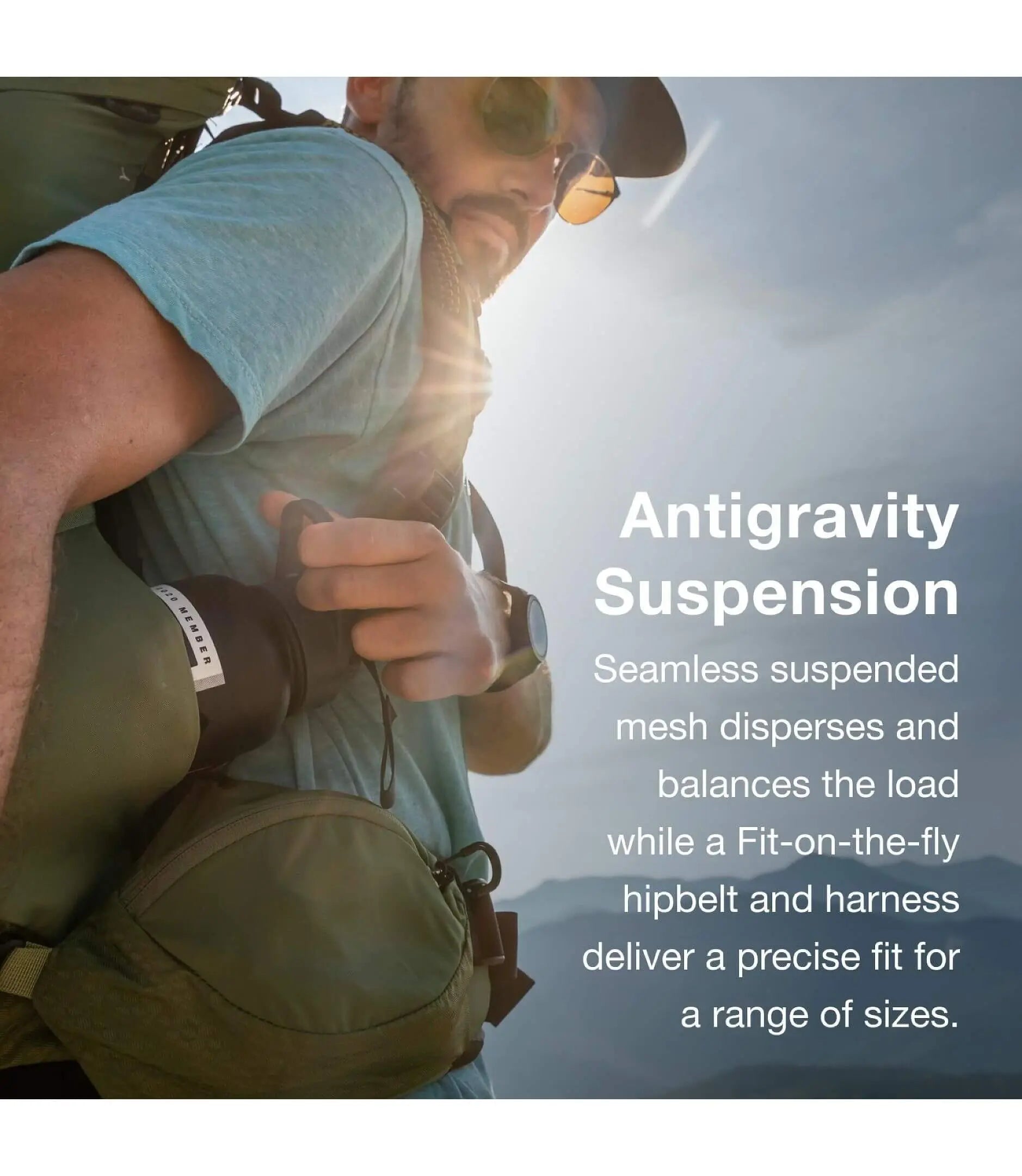 Osprey Atmos AG 65 - Men backpack featuring AntiGravity suspension and seamless 3D mesh for ultimate comfort and ventilation.