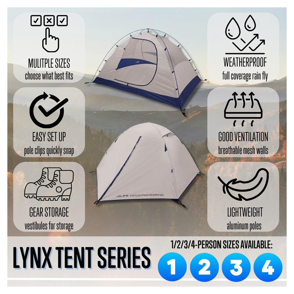 Alps Mountaineering Lynx 4 Tent with Floor Saver - Shop  Backpacking Tents at  Trekaline