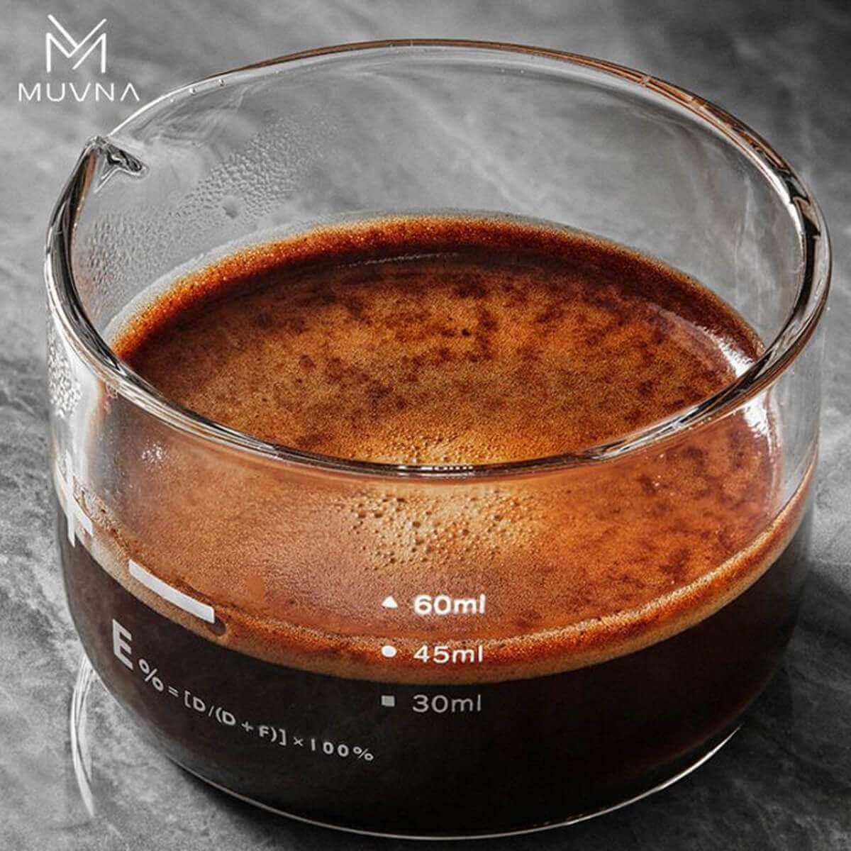 Muvna Xingyu Espresso Cup Transparent Glass 100 ml