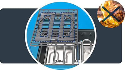 Close-up of Campingaz 3 Series Premium S Gas Grill grates showcasing burner design for efficient grilling