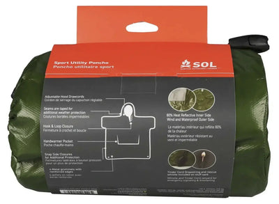 Survive Outdoors Longer Sport Utility Poncho - Green