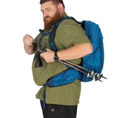 Osprey Talon 22 Extended Fit - Men, lightweight pack with breathable backpanel and trekking pole attachments.
