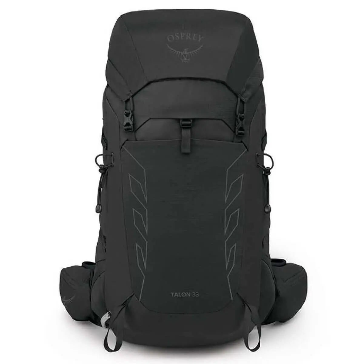 Front view of the Osprey Talon 33 Extended Fit men's daypack in the outdoors.
