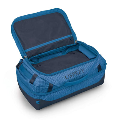 Osprey Transporter Squffel 44 travel bag showcasing durable design and spacious interior for adventures.