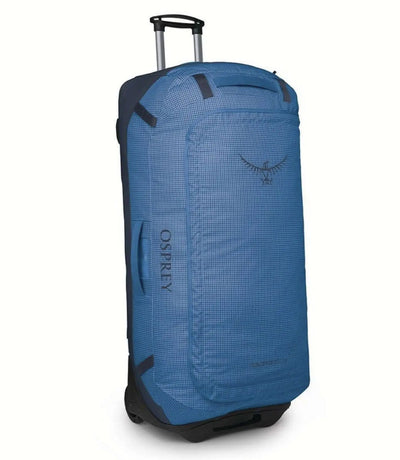 Transporter Wheeled Duffel 120 by Osprey, rugged and water-resistant travel duffel with oversized wheels.