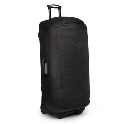 Transporter Wheeled Duffel 120 by Osprey, rugged travel bag with wheels and trolly handle.