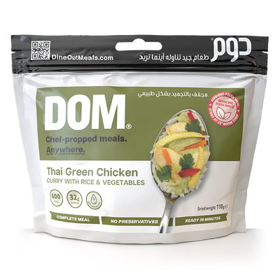 Dine Out Meals Thai Green Chicken Curry Freeze Dried
