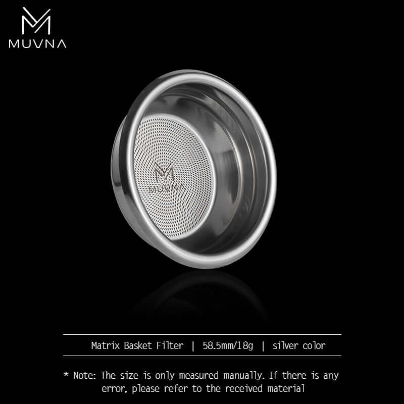 Muvna Matrix Precision Filter Basket Silver 58mm
