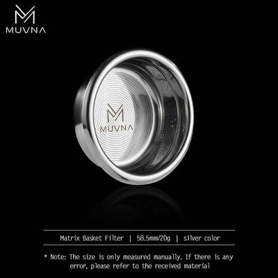 Muvna Matrix Precision Filter Basket Silver 58mm