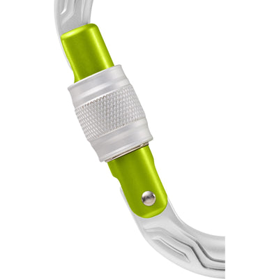 Edelrid Oval Power 2500 Screw Locking Carabiner - Silver