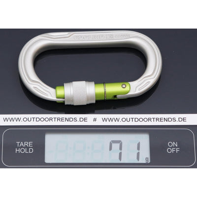Edelrid Oval Power 2500 Screw Locking Carabiner - Silver