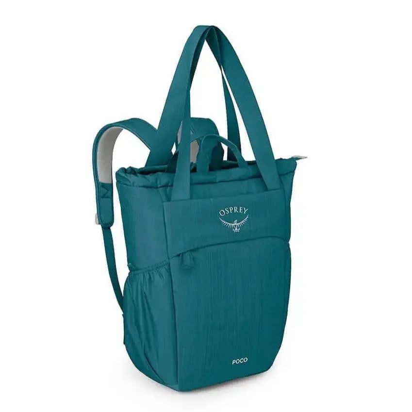 Osprey Poco Changing Tote with removable changing mat and insulated bottle pockets, offers versatile backpack or tote carry options for comfort.