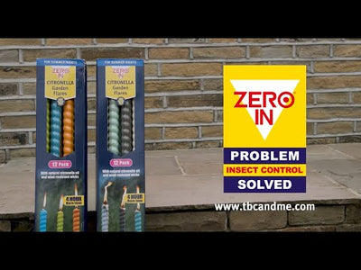 STV Zero In Citronella Garden Flares 12-Pack