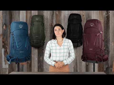 Osprey Kestrel 68 - Men backpacks on display in various colors, ideal for rugged adventures and challenging environments.