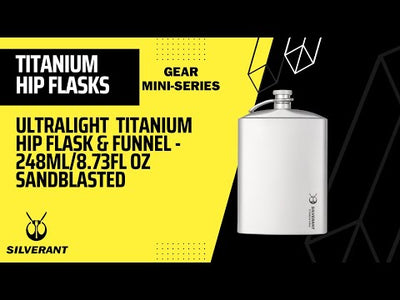 SilverAnt Titanium Hip Flask and Funnel 248 ml