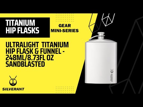 SilverAnt Titanium Hip Flask and Funnel 248 ml