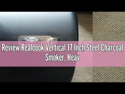 Realcook 17-Inch Vertical Steel Charcoal Smoker