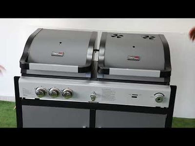 Royal Gourmet Gas and Charcoal Grill with Side Burner