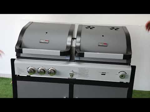 Royal Gourmet Gas and Charcoal Grill with Side Burner