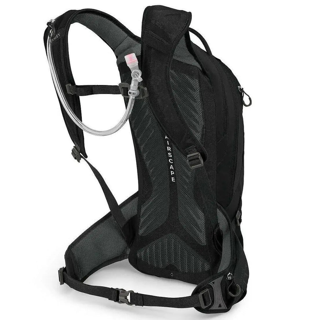 Osprey Raptor 10 mountain biking pack with Hydraulics™ reservoir, side view, designed for epic climbs and action-packed descents.