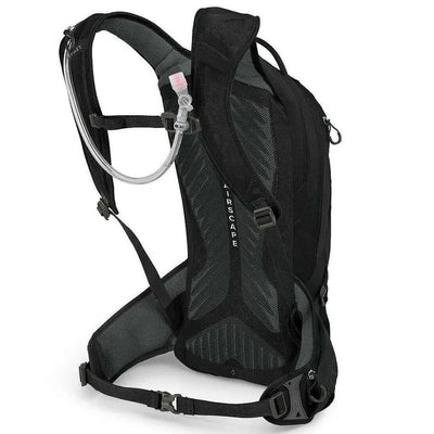 Osprey Raptor 10 mountain biking pack with Hydraulics™ reservoir, side view, designed for epic climbs and action-packed descents.