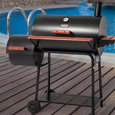 Royal Gourmet 30 Inch Barrel Charcoal Grill Offset Smoker Outdoor BBQ