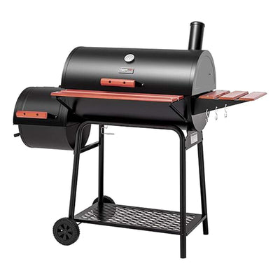Royal Gourmet 30 Inch Barrel Charcoal Grill Offset Smoker Outdoor BBQ