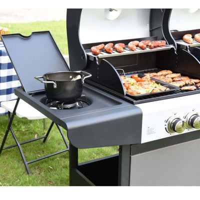 Royal Gourmet Gas and Charcoal Barbeque Grill Combo with Side Burner