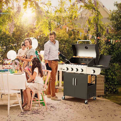 Royal Gourmet 4-Burner Gas Grill with Side Burner