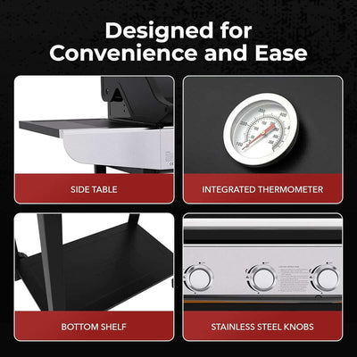 Royal Gourmet Gas Outdoor BBQ Grill - 3 Burners and Side Burner Parts