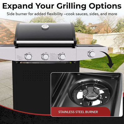Royal Gourmet Gas Outdoor BBQ Grill - 3 Burners and Side Burner Parts