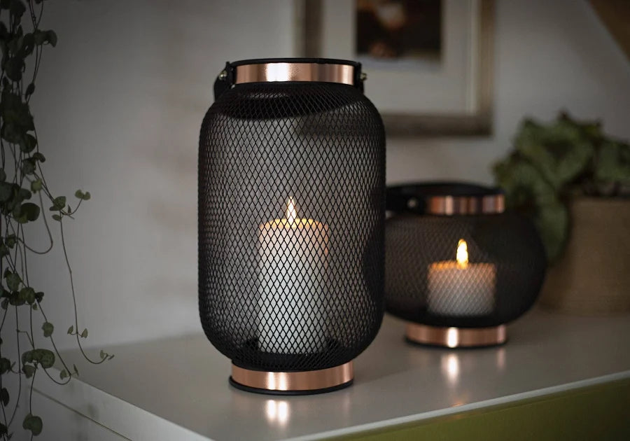 La Hacienda Zora Large Steel Mesh Lantern