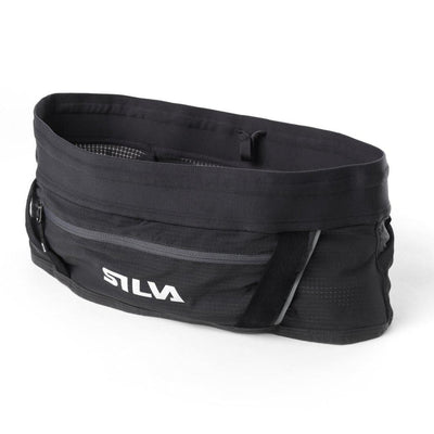 Silva Strive Loop Running Belt in black — front view, lightweight waist belt for runners.