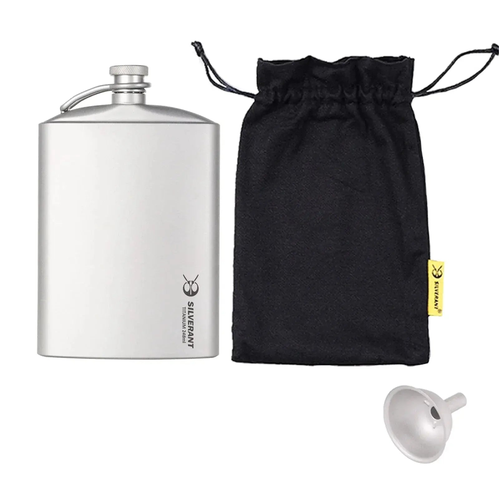 Titanium Hip Flask and Funnel - 8.4 oz / 248 ml - Shop  Flasks at  Trekaline