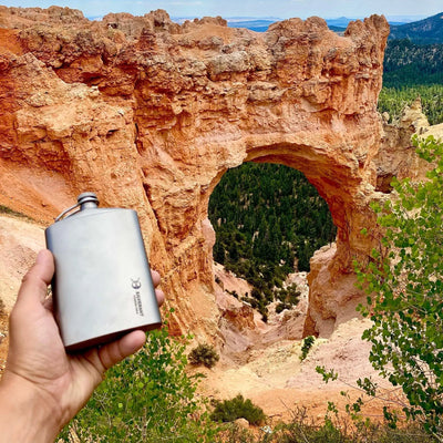 Titanium Hip Flask and Funnel - 8.4 oz / 248 ml - Shop  Flasks at  Trekaline