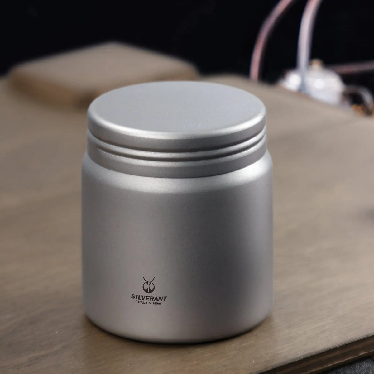 SilverAnt Titanium Container - Sandblasted EDC Storage; essential ultralight outdoor gear for secure storage.