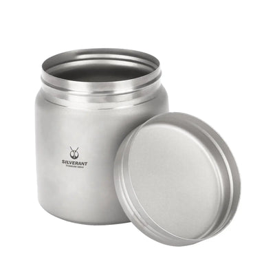 SilverAnt Titanium Container - Sandblasted EDC Storage, ideal ultralight storage for outdoor adventures, durable and versatile design.