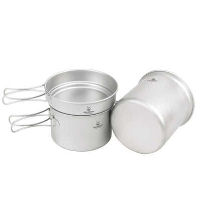 Ultralight 3-Piece Titanium Camping Cookware Set - Shop  Cooksets at  Trekaline