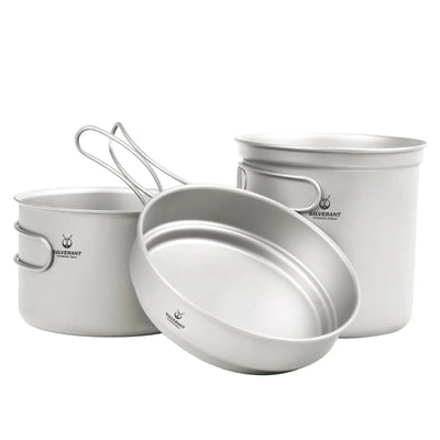 Ultralight 3-Piece Titanium Camping Cookware Set - Shop  Cooksets at  Trekaline
