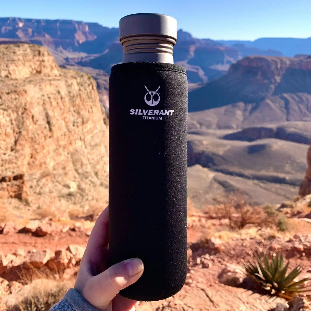 SilverAnt Round Titanium Water Bottle 800 ml - Shop  Water Bottles at  Trekaline