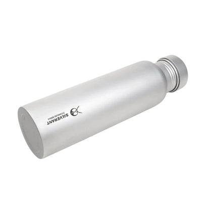 Ultralight SilverAnt Round Titanium Water Bottle - 27 oz / 800 ml with thermal sleeve
