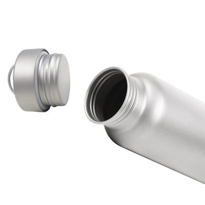 SilverAnt Round Titanium Water Bottle - 27 oz / 800 ml leakproof lid detail