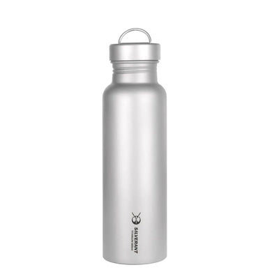 SilverAnt Round Titanium Water Bottle - 27 oz / 800 ml for UAE hiking