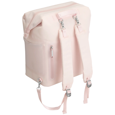 Stanley All Day Madeleine Midi Cooler Backpack 14L angled front - Rose Quartz Color
