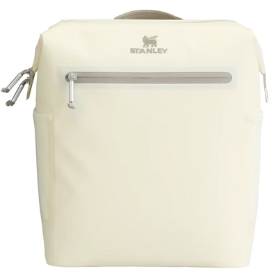 Stanley All Day Madeleine Midi Cooler Backpack 14L front view - Cream Color