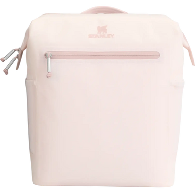Stanley All Day Madeleine Midi Cooler Backpack 14L front view - Rose Quartz Color