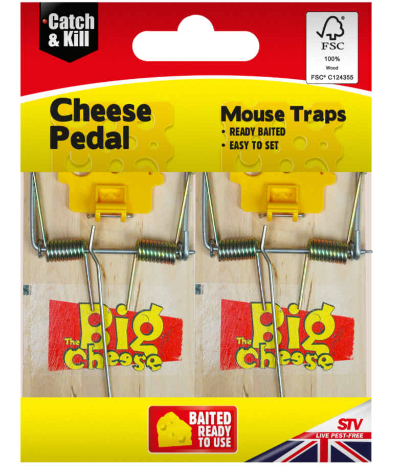 STV Big Cheese Pedal Bait Ready Mouse Trap 2-Pack