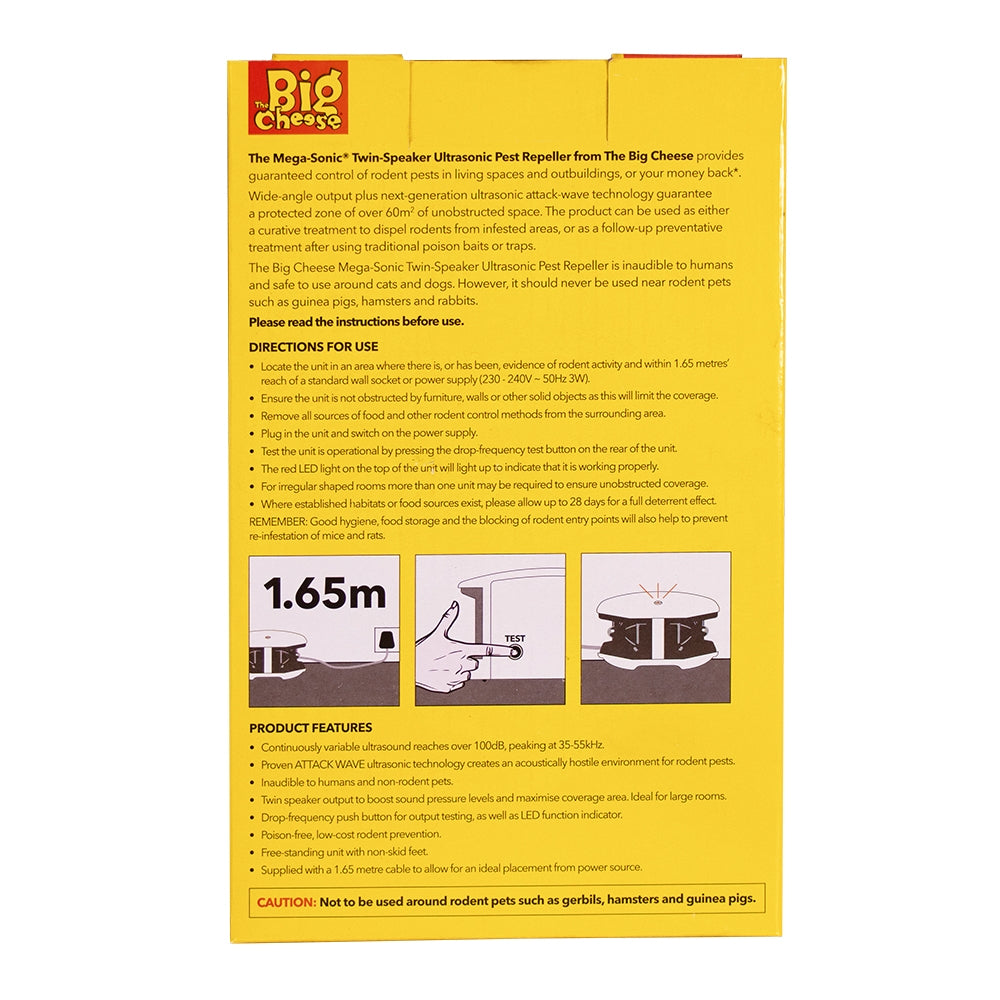 STV Big Cheese Mega-Sonic Twin-Speaker Pest Repeller