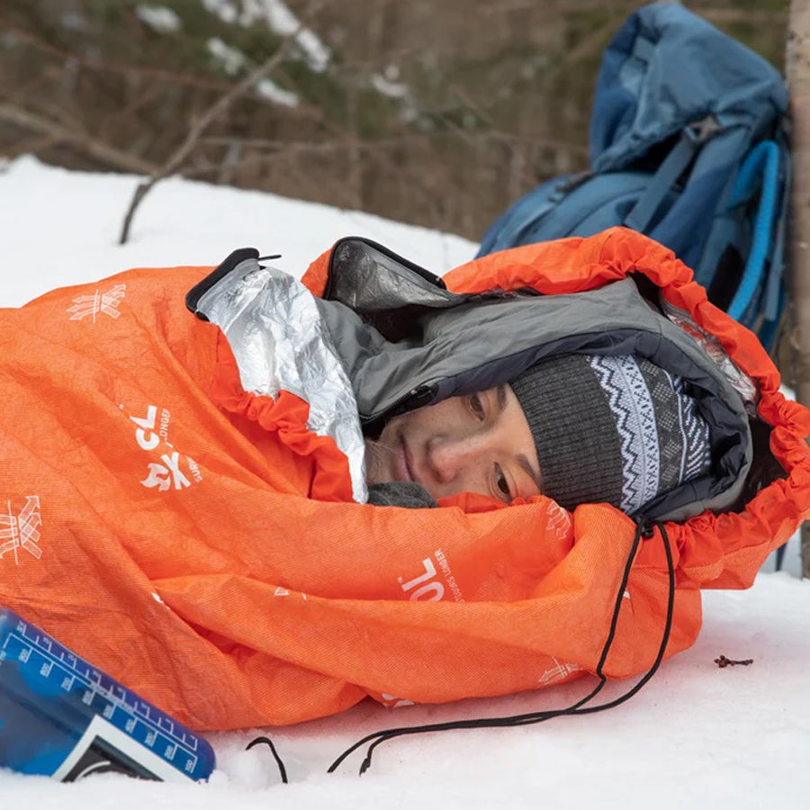 Survive Outdoors Longer Escape Bivvy with Hood - Orange